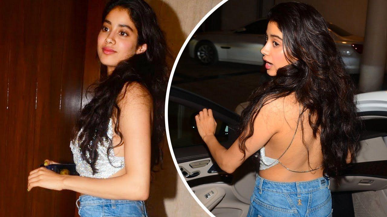 Actress Jhanvi Kapoor's Hot In Backless Top Photos