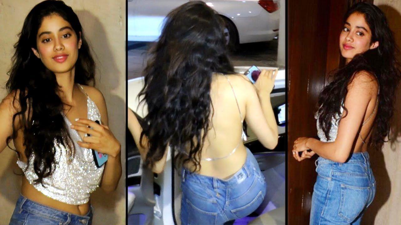 Actress Jhanvi Kapoor's Hot In Backless Top Photos