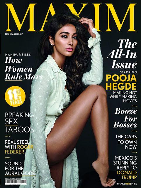 Actress Pooja Hegde poses for Maxim Hot Photoshoot