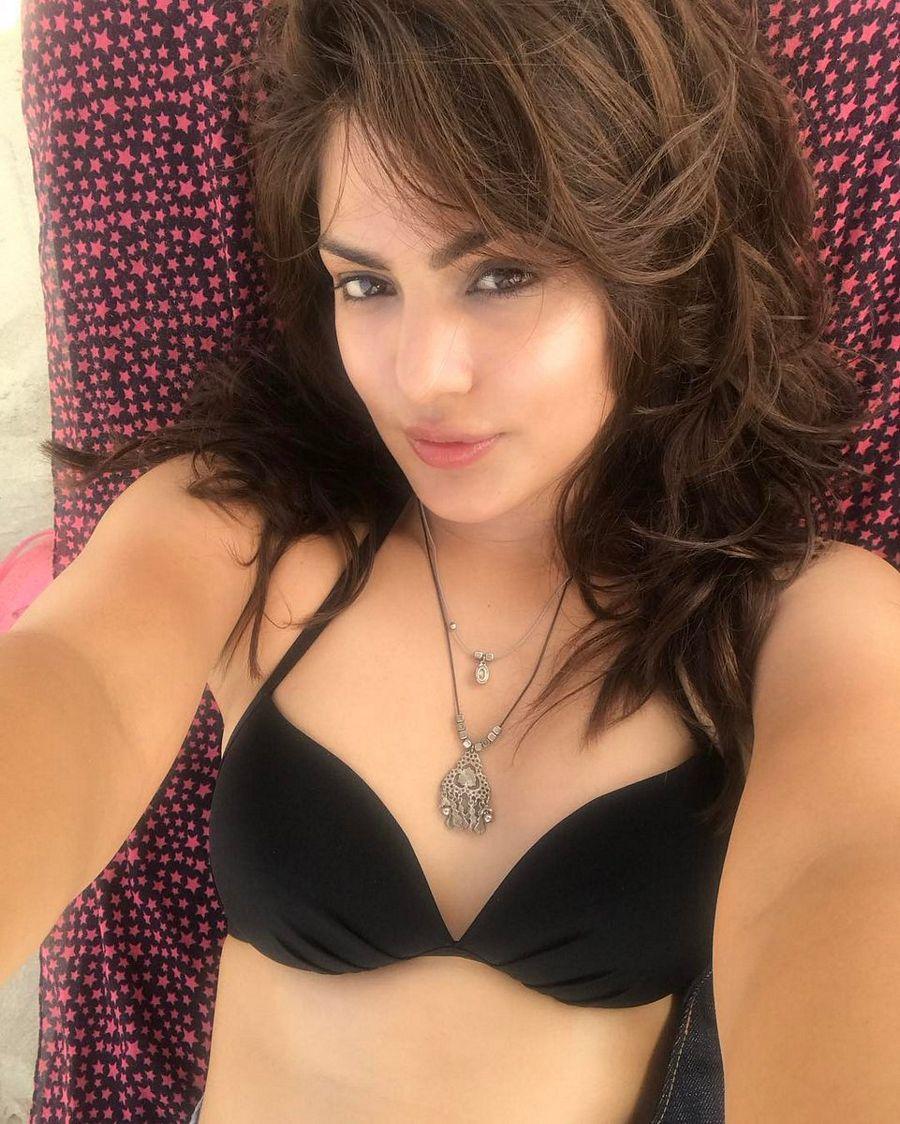 Actress Rhea Chakraborty Latest Hot Cleavage Show Stills