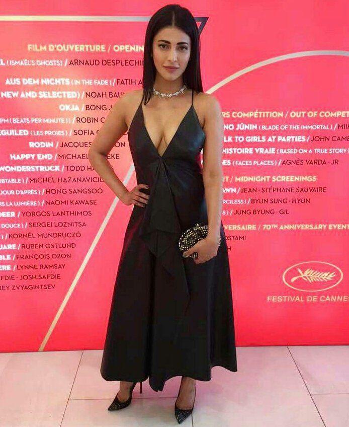 Actress Shruti Hassan at Cannes 2017 Hot Photos