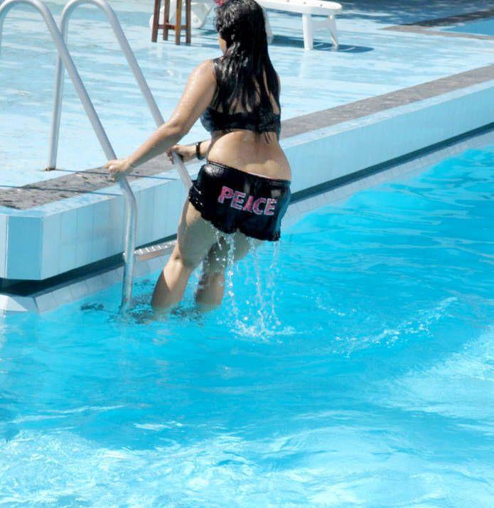 Actress Swathi Varma Hot In Swimming Pool Stills