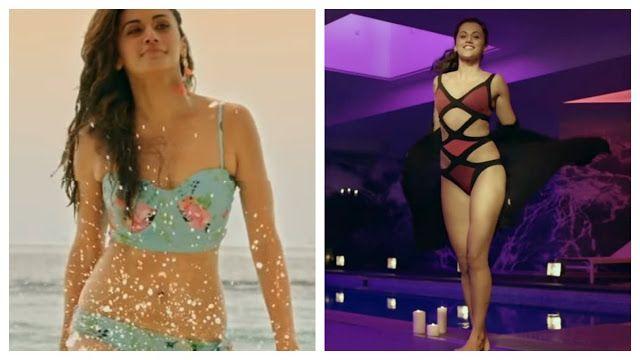 Actress Taapsee Pannu Hot Bikini Pics in Judwaa 2 Movie