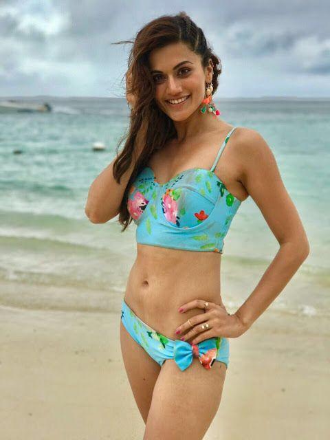 Actress Taapsee Pannu Hot Bikini Pics in Judwaa 2 Movie