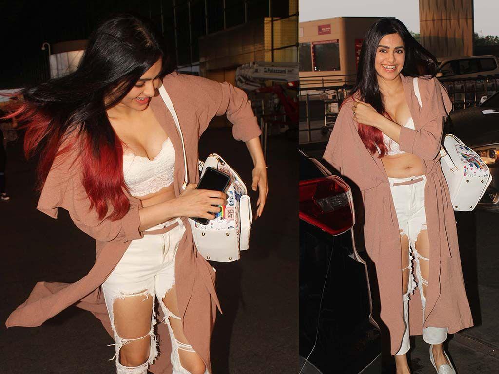 CAUGHT: Adah Sharma Flaunts HOT Cleavage And MILKY Legs show Photos