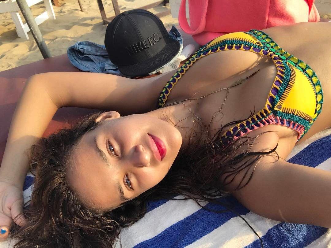 Aisha Sharma Shows Bikini Body at Beach Side Photos