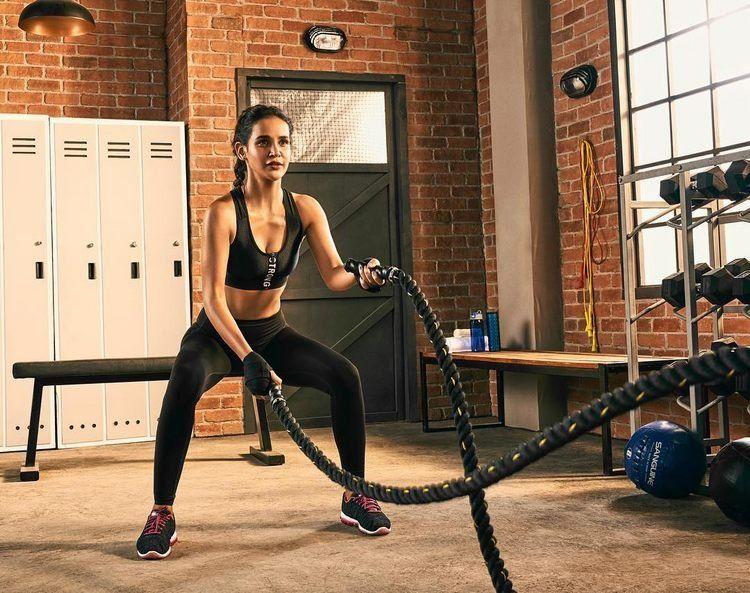Aisha Sharma's intense workout session Photos