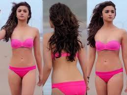 Alia Bhatt Bikini Navel Photos