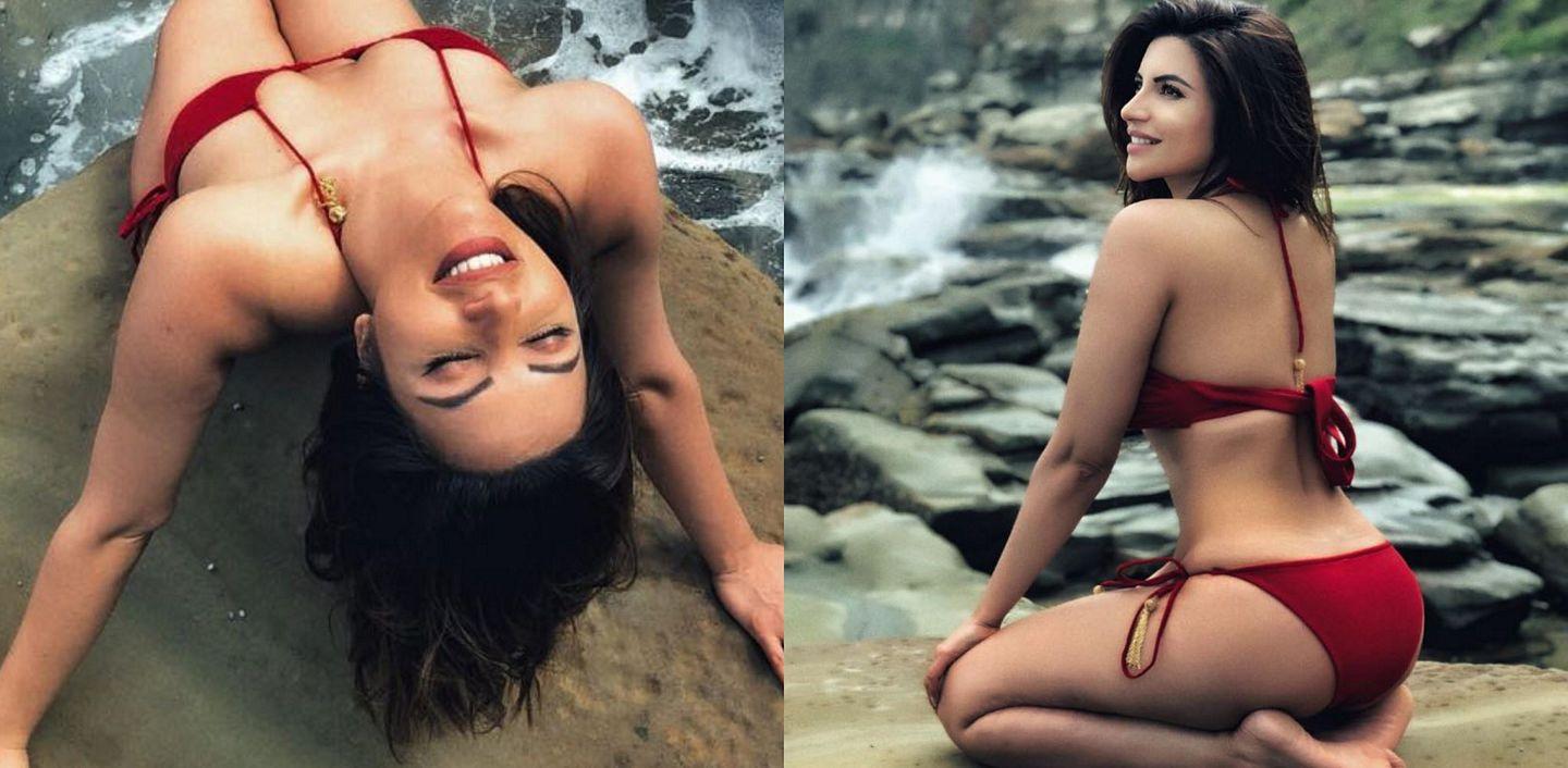 Indian Actress Shama Sikander looks extremely hot & sensuous in her Bikini Photos