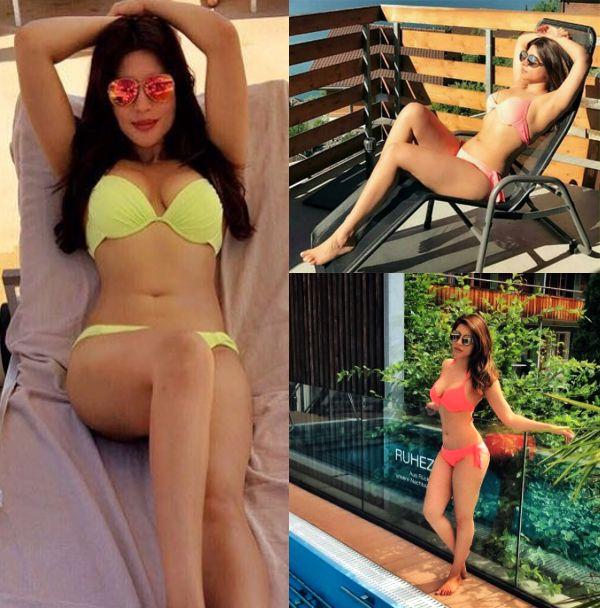 Indian Actress Shama Sikander looks extremely hot & sensuous in her Bikini Photos