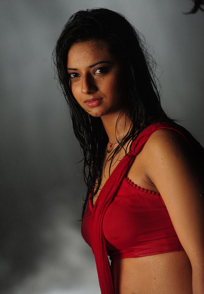 Isha Chawla Hot Wet Saree Stills