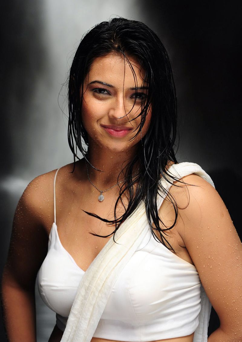 Isha Chawla Hot Wet Saree Stills