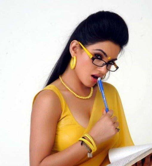 Kavya Singh Hot Photoshoot Stills in Yellow Saree