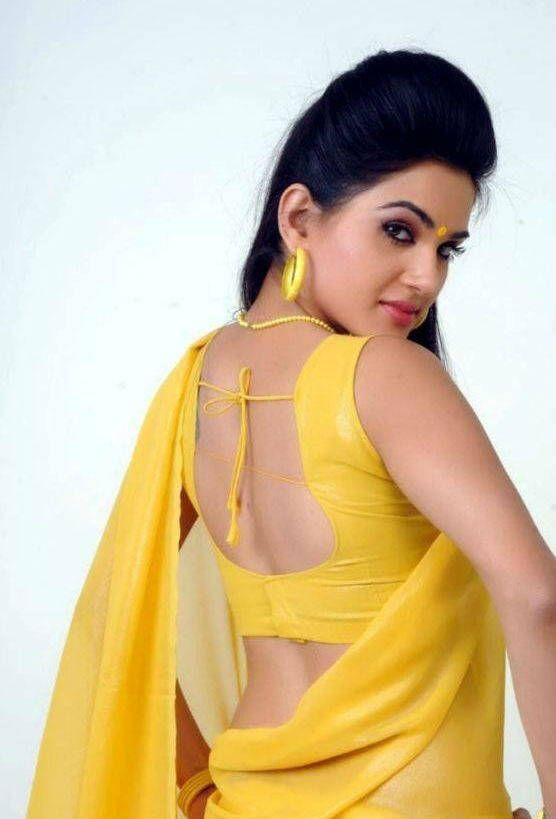 Kavya Singh Hot Photoshoot Stills in Yellow Saree