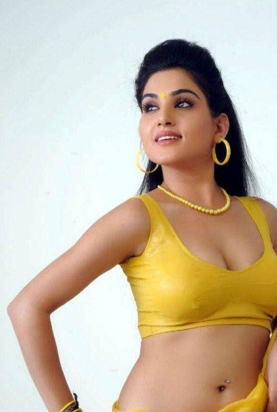 Kavya Singh Hot Photoshoot Stills in Yellow Saree