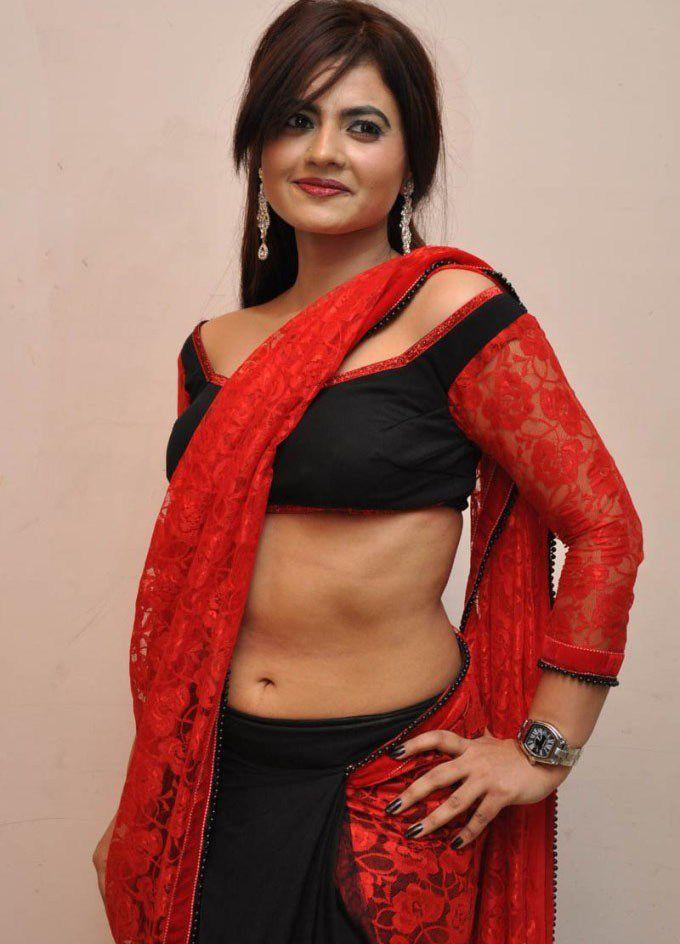 Leslie Tripathy Showing Hot Navel & Sexy Cleavage Pics