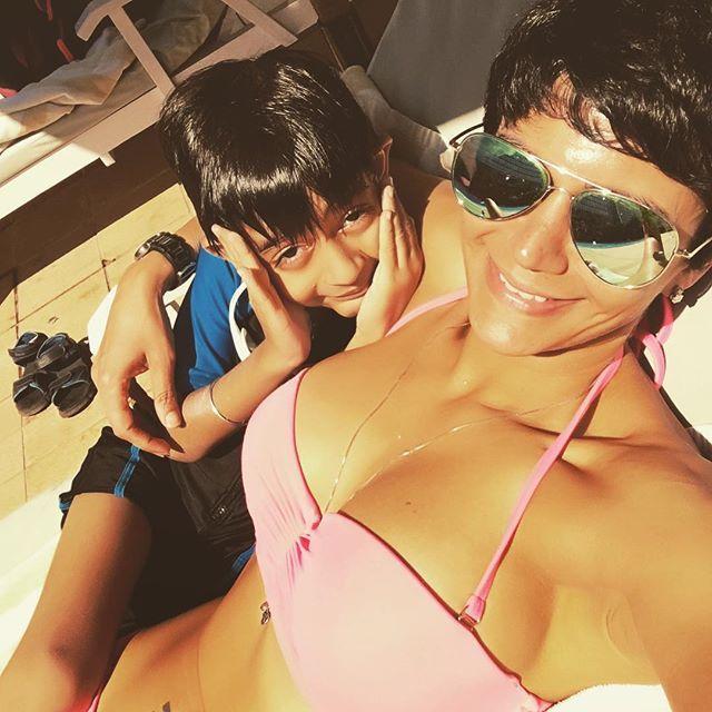 Mandira Bedi Hot Swimsuit Photo Stills