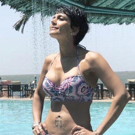 Mandira Bedi Hot Swimsuit Photo Stills