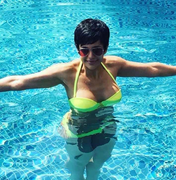 Mandira Bedi Hot Swimsuit Photo Stills