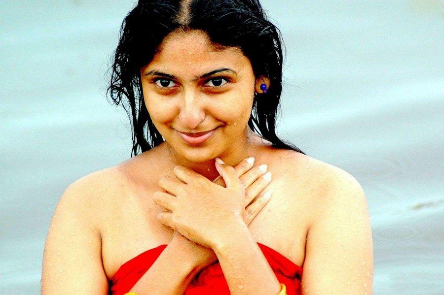 Monica Hot & Sexy Navel Show in Red Saree Stills