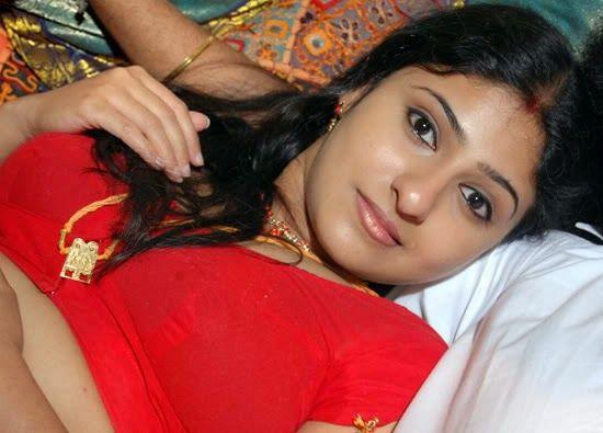 Monica Hot & Sexy Navel Show in Red Saree Stills