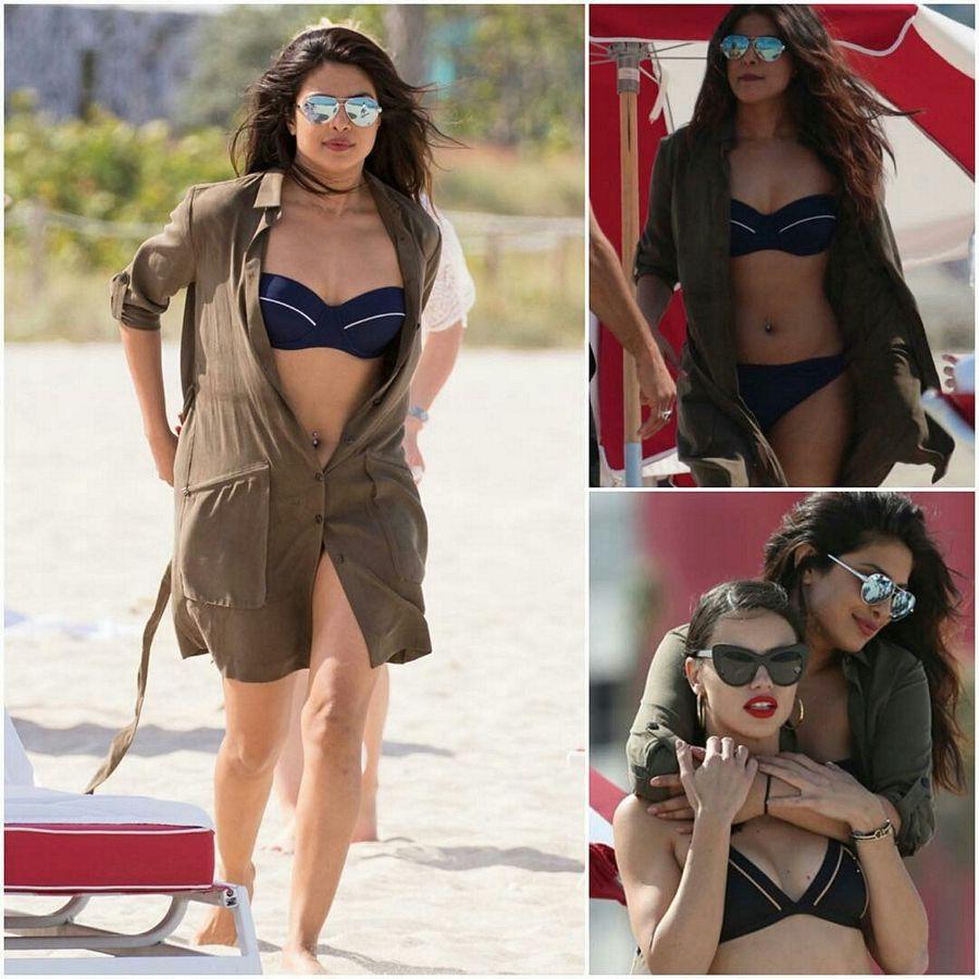 Priyanka Chopra FLAUNTS Her Assets In A Bikini at Miami Beach Photos