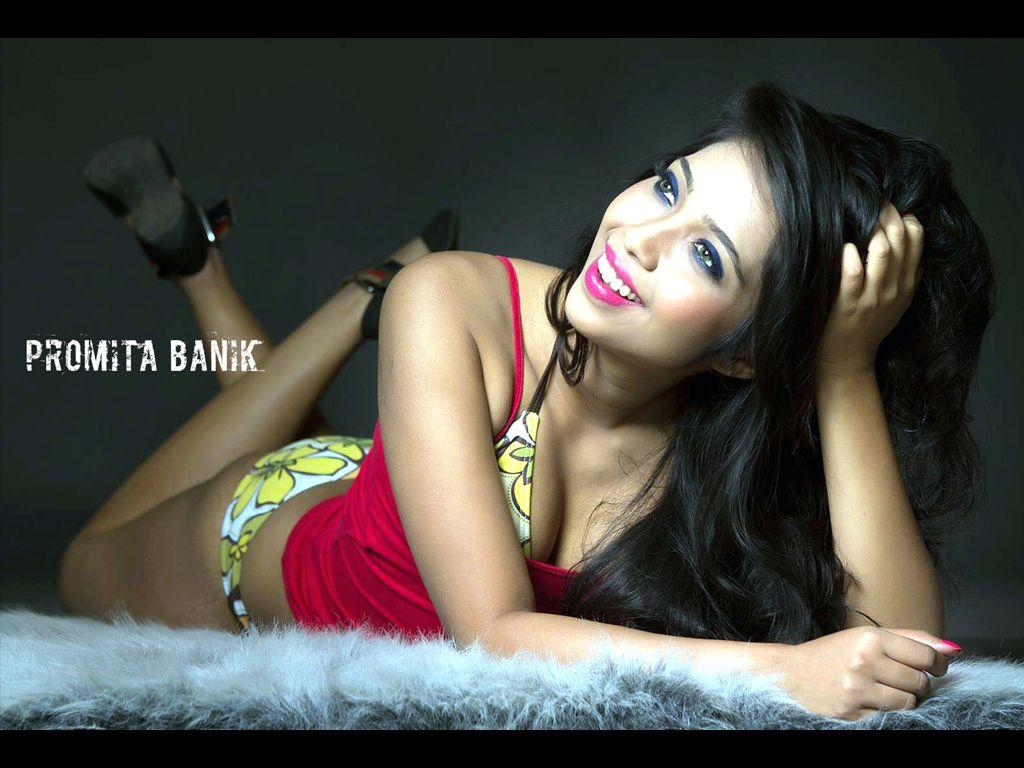 Promita Banik Hot & Sexy Cleavage Photoshoot Stills with Transparent Bikini