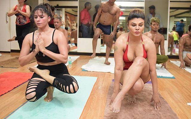 Rakhi Sawant performs Yoga on International Yoga day