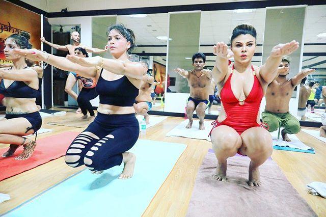 Rakhi Sawant performs Yoga on International Yoga day