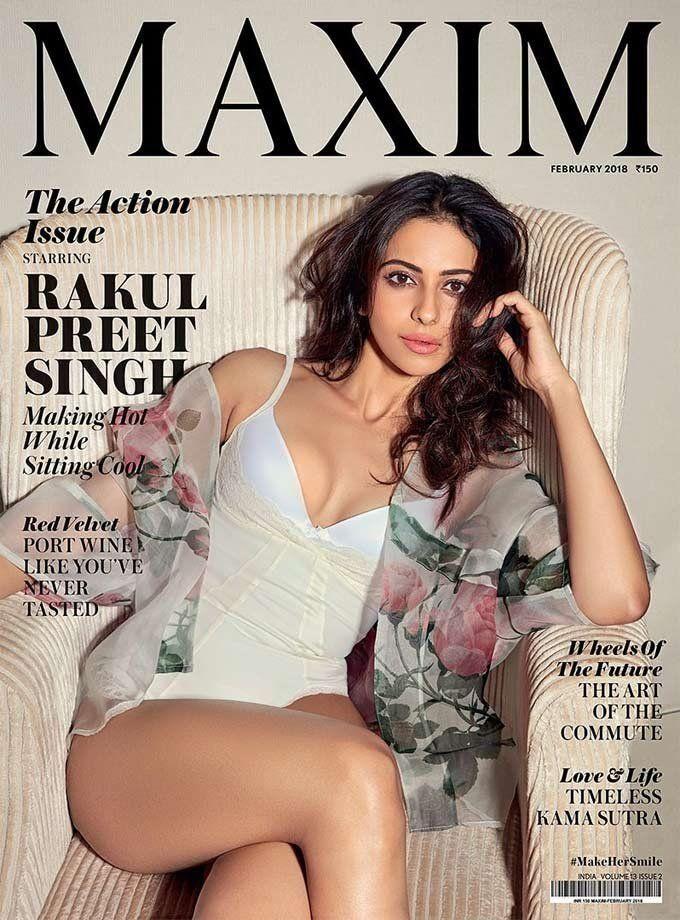 Rakul Preet Singh Cleavage Pose for Maxim Photoshoot Stills