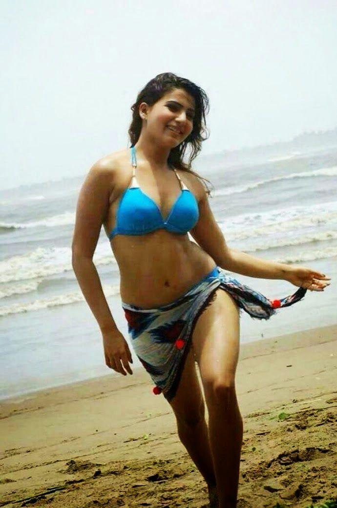 Samantha Hot & Sexy Deep Cleavage & Navel Show Stills