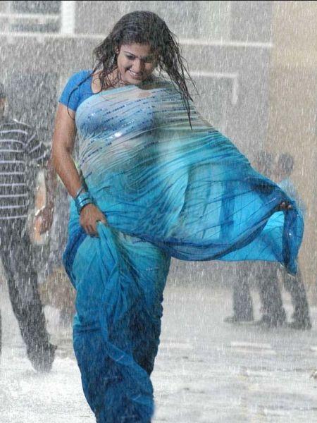 South Indian Actress Wet Saree Hot Navel Photos