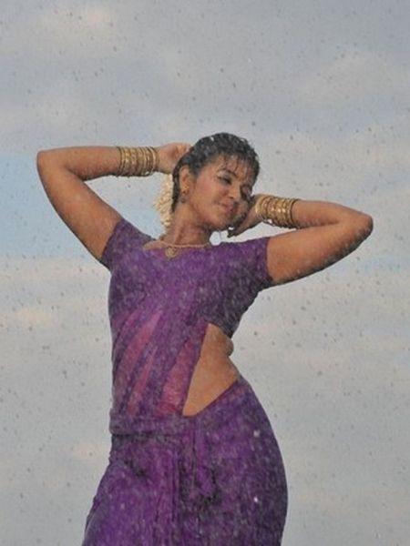 South Indian Actress Wet Saree Hot Navel Photos