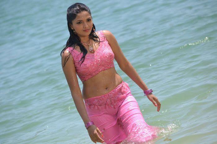 South Indian Actresses In Wet Saree Hot Show Photos Collections