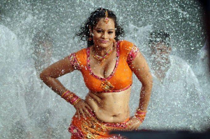 South Indian Actresses In Wet Saree Hot Show Photos Collections