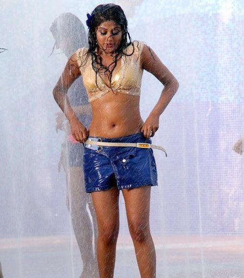 South Indian Actresses In Wet Saree Hot Show Photos Collections