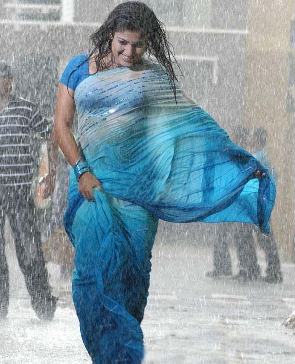 South Indian Actresses In Wet Saree Hot Show Photos Collections