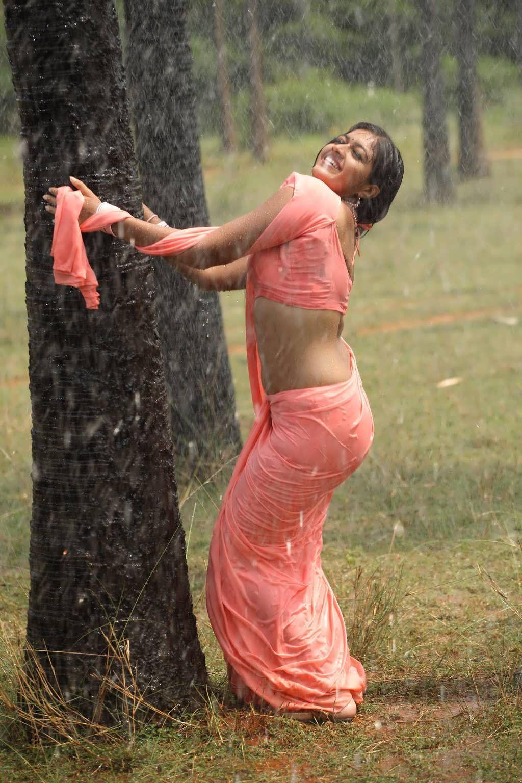 South Indian Actresses In Wet Saree Hot Show Photos Collections