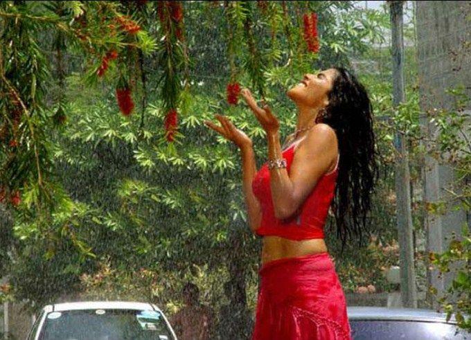 South Indian Beauties Sizzling in Rain Photos