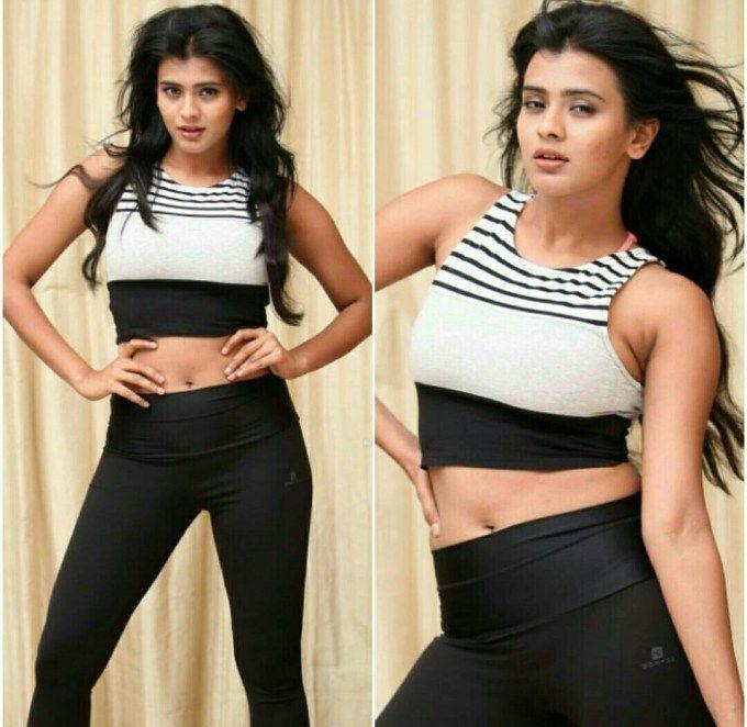 Telugu Actress Hebah Patel Hot Navel Show Photo Collections