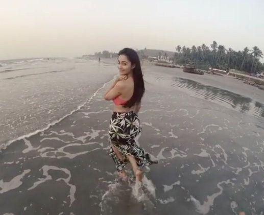 Tridha Choudhury UNSEEN Bikini show in Goa Beach Photos