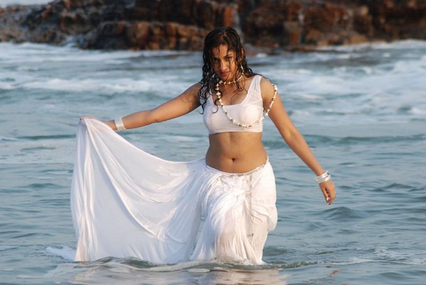 Actress Wet Saree Hot Navel Photos