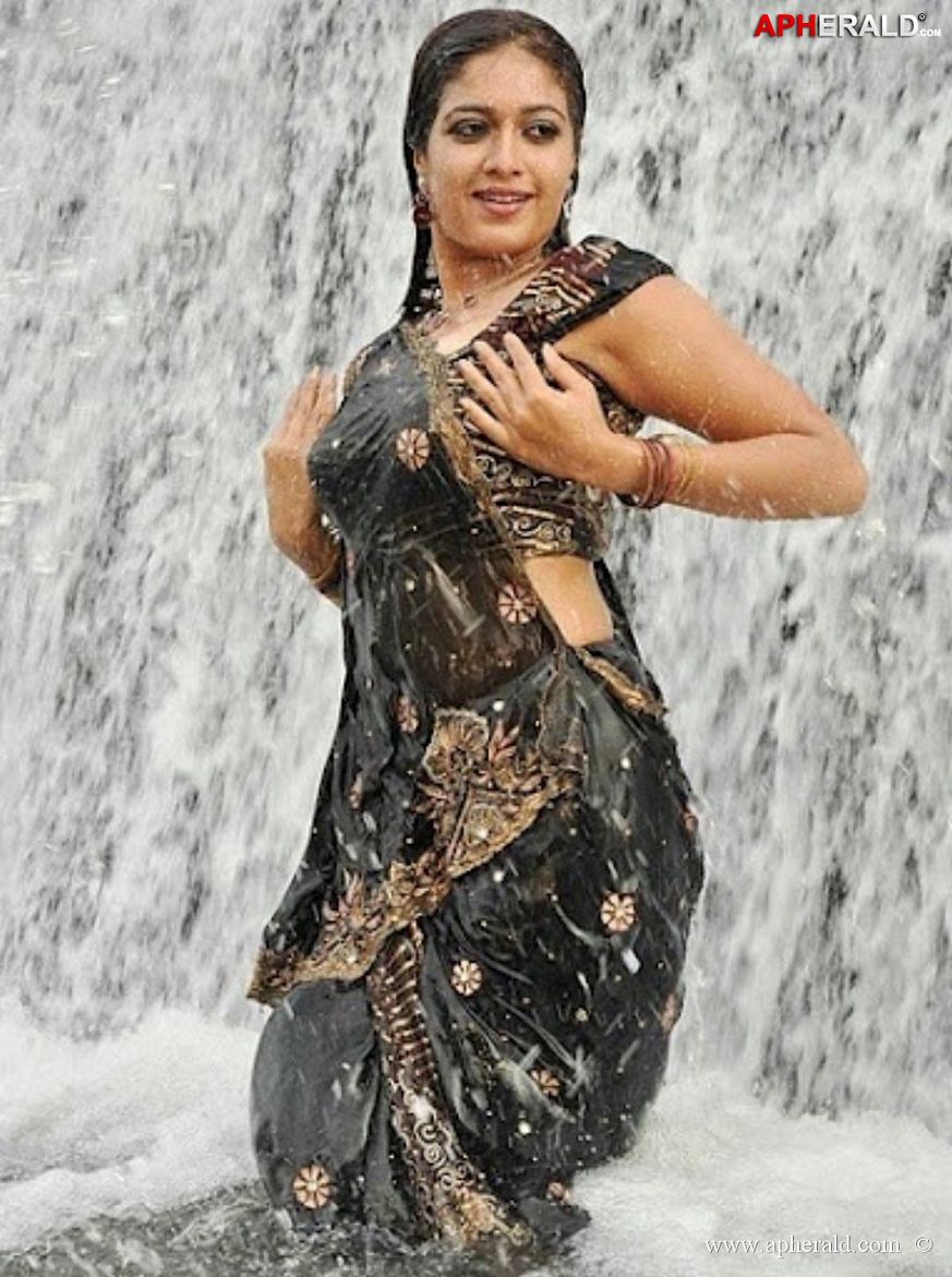 Actress Wet Saree Hot Navel Photos