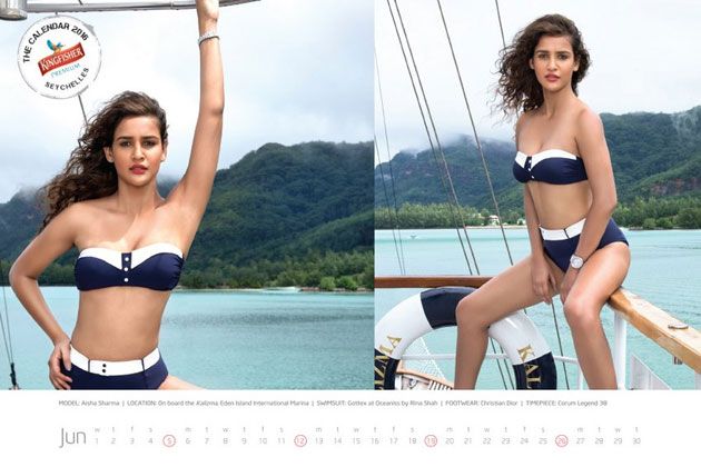 Aisha Sharma Spicy Photoshoot For Kingfisher Calendar 2016