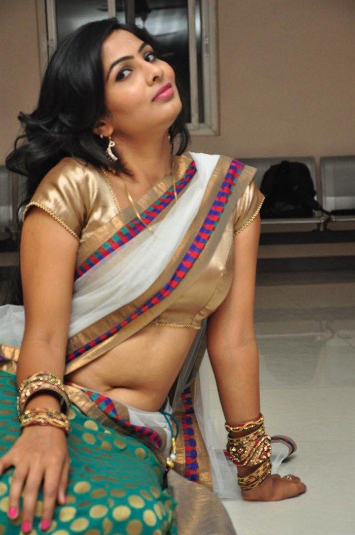 Bhanu in Half Saree Hot Photos