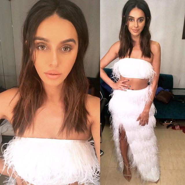 Bold Shibani Dandekar goes Topless in latest Photoshoot Bikini Stills