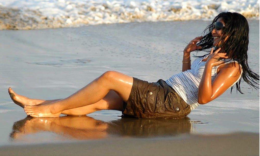 Kamalini Mukherjee Hot Beach Stills