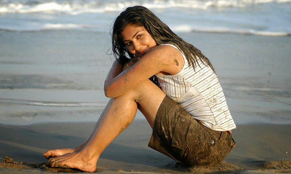 Kamalini Mukherjee Hot Beach Stills