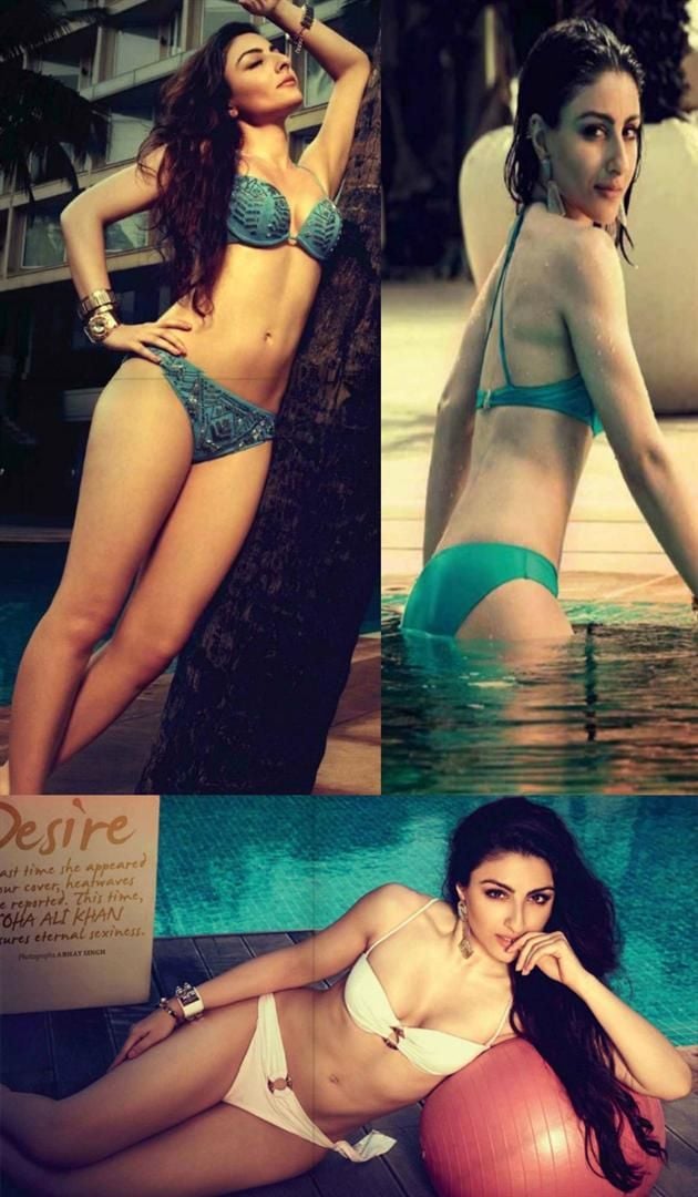 Soha Ali Khan hot bikini images