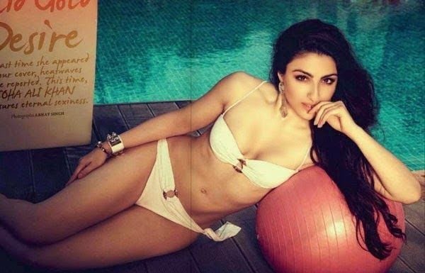 Soha Ali Khan hot bikini images